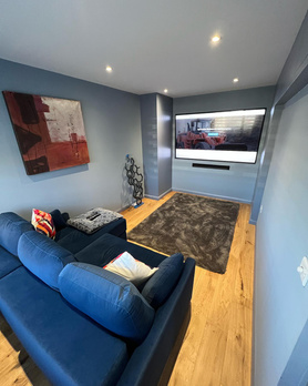 Garage converted into a cinema room ready for them winter nights 🎥 🍿 Project image