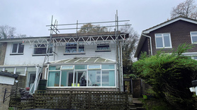 Interlocking tile roof.  Project image