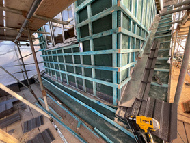 Tiled roof installation. Flat roof installation.  Project image