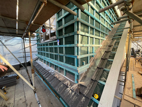 Tiled roof installation. Flat roof installation.  Project image