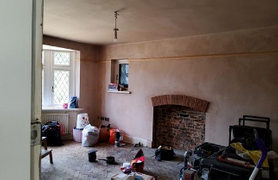 Rear and wrap around extension along with landscaping and stone driveway.  Project image