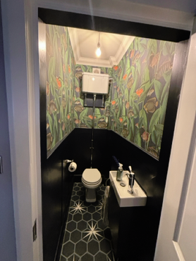 Small downstairs toilet area.  Project image