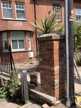 Insurance claim - Repair of wall damaged by car  Project image