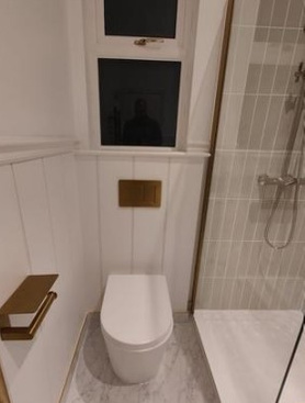 Full house renovation and rear extension, new Kitchen, two new bathrooms, new flooring, skimming and fully decorate house. Project image