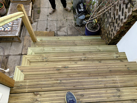Timber decking and staircase.  Project image