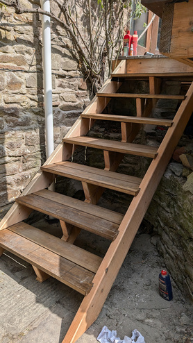 Riverside Timber Terrace & Bridge, Bespoke Carpentry Project, Bristol Project image