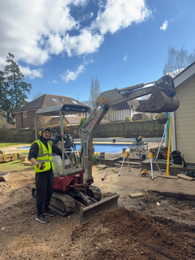 Garden Cabin Log / Landscaping / Decking Project image