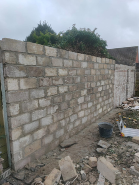 Retaining wall build with tyrolean finish  Project image