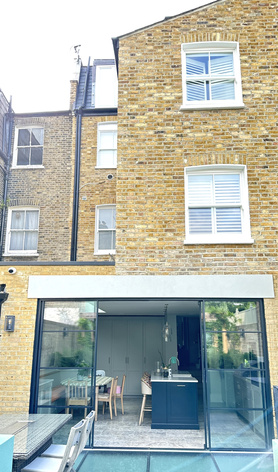 Full basement extension, rear ground floor extension, loft conversion and full back to brick interior refurbishment in Fulham Project image