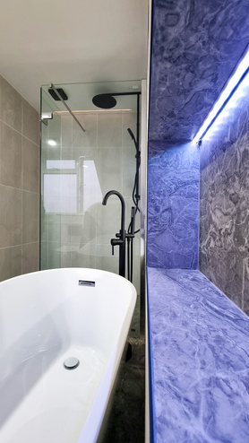 Bespoke Dual-Bathroom Renovation & Structural Reconfiguration Project image