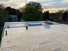 New Flat Roof installed using EPDM Rubber Roofing system Project image
