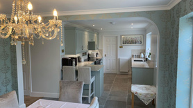 A traditional kitchen with touches of modern design. Project image