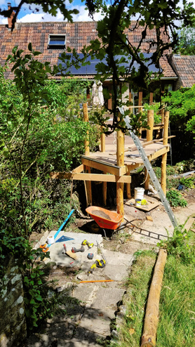 Riverside Timber Terrace & Bridge, Bespoke Carpentry Project, Bristol Project image