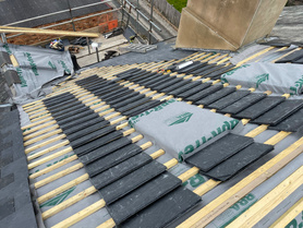 Slate roof Installation.  Project image
