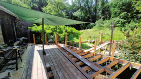 Riverside Timber Terrace & Bridge, Bespoke Carpentry Project, Bristol Project image