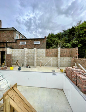Swimming pool shower block and terrace Project image