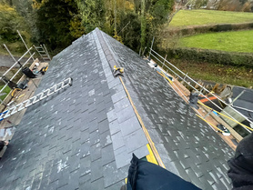 Slate roof Installation.  Project image
