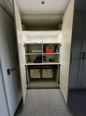 Handmade Shaker style wardobes designed, manufactured and installed Project image