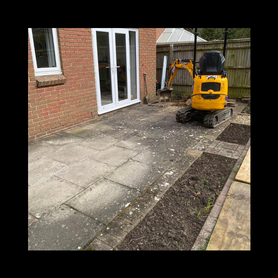 Completed Rear single storey extension and patio Project image