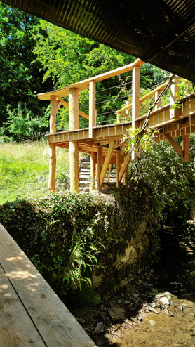 Riverside Timber Terrace & Bridge, Bespoke Carpentry Project, Bristol Project image