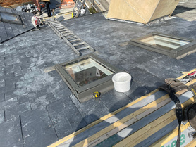 Slate roof Installation.  Project image