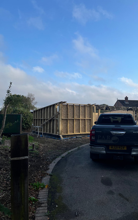 Timber frame triple garage Project image