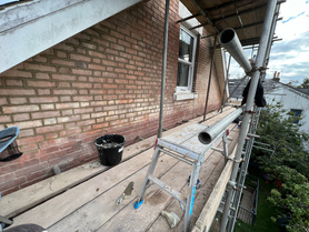 Repointing brickwork.  Project image