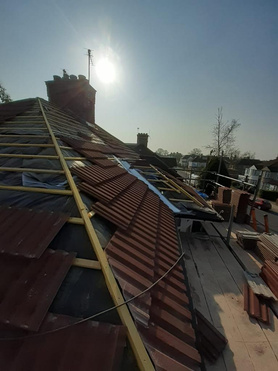 Re-Roof with Marley Antique Red Concrete tiles in Stanmore London HA7 Project image