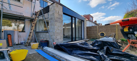 Single storey extension to the rear , refurbishment of 5 bedroom house, external wall insulation and render  Project image