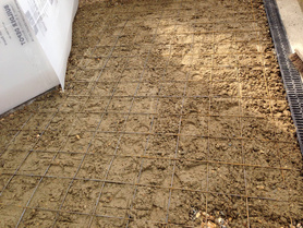 Concrete floor and drain channels  Project image
