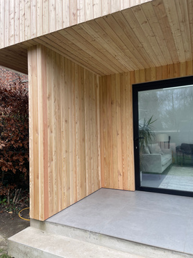 Larch Cladding to main house and extension.  Project image
