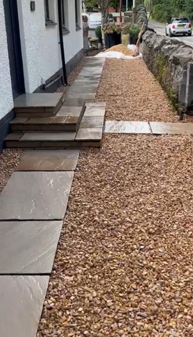 Outdoor complete renovation and driveway, stairs disability access Project image