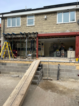 Rear extension, large knock threw with structreal steels   Project image