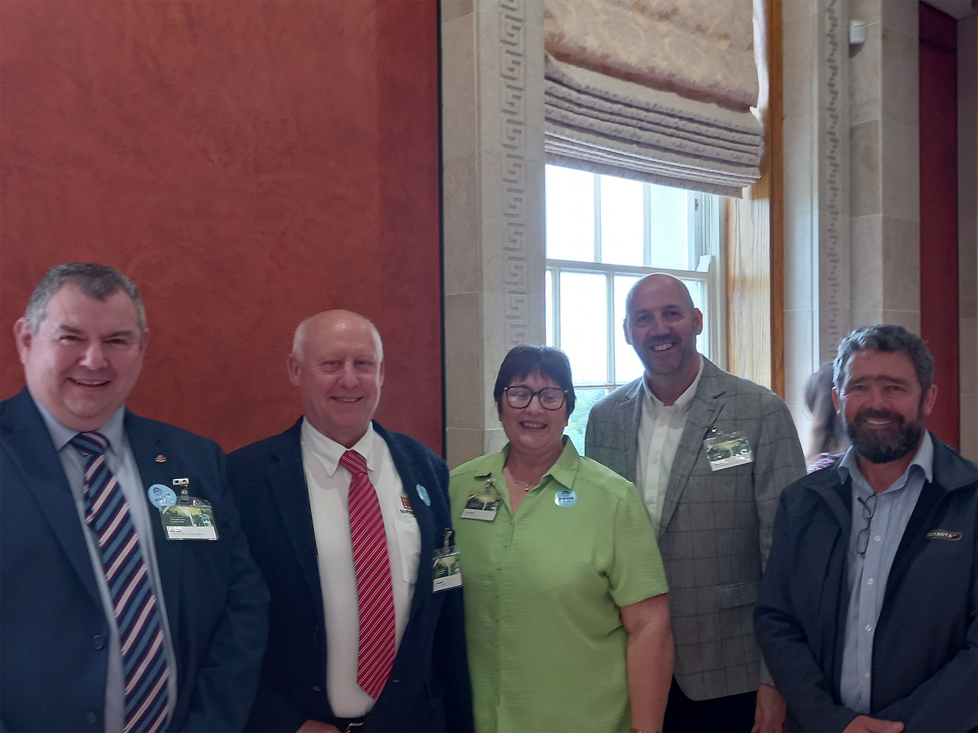 Gavin McGuire with FMB members Ian Lowry, Willie and Diane Moffitt, Mark Gribben
