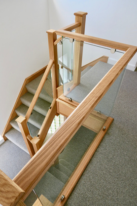 Oak and Glass Staircase Renovation, Cheshire Project image