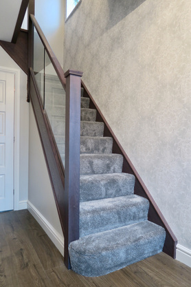 Contemporary In-Line Glass Staircase Renovation, Timperley, Manchester Project image