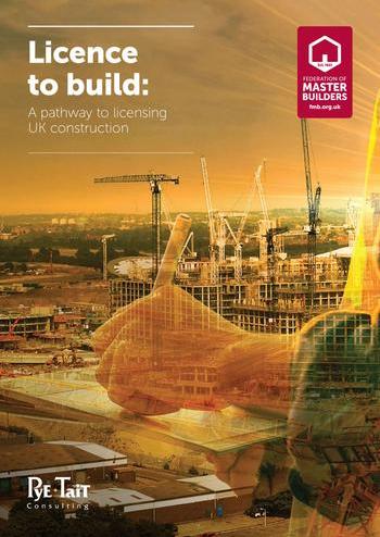 Front cover of FMB report Licence to build