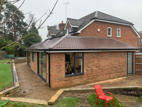 Single story wrap around extension.  Project image
