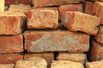 Reclaimed red bricks