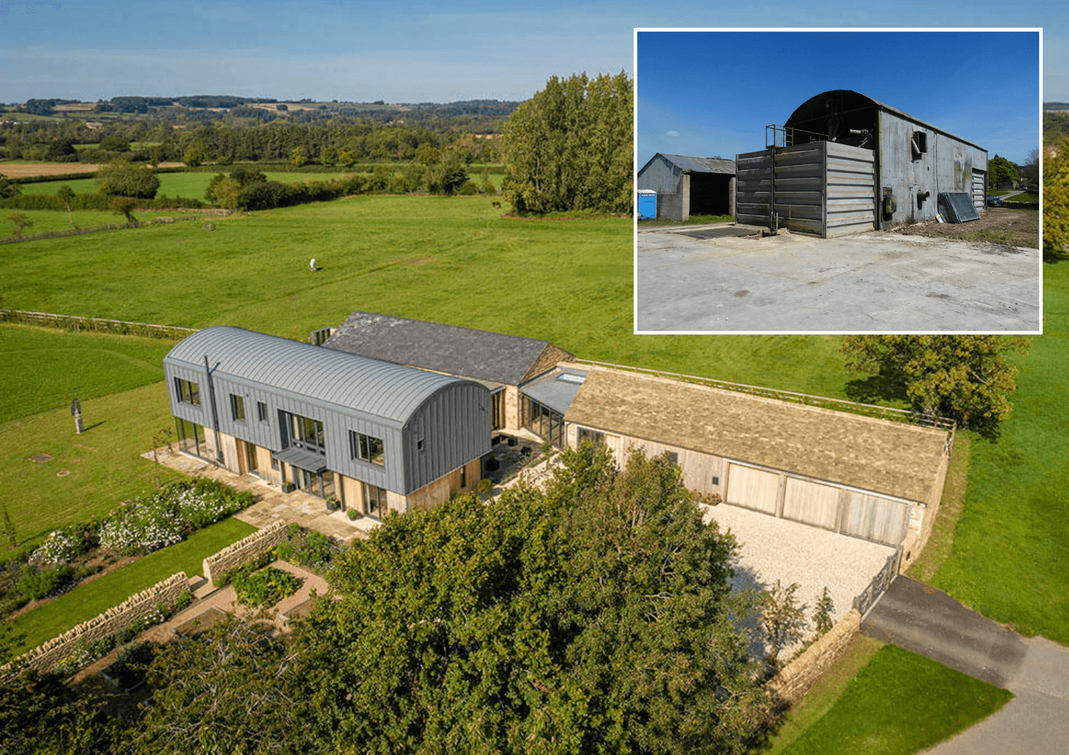 Barn conversion utilising existing agricultural structure