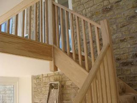 Stair for the two storey extension / garden room. Project image
