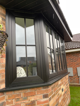 Full House of PVC Flush Sash Windows, 3 Composite Doors and 1 set of PVC French Doors Project image