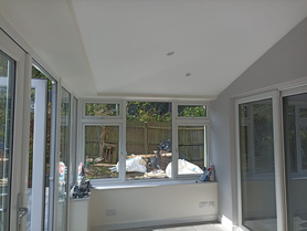 New completed 380 tiled Conservatory with patio works. Project image