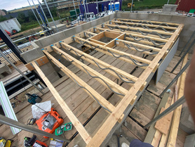 Floor joists and tongue and groove flooring  Project image