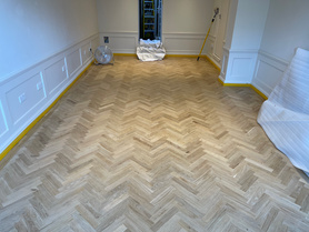 Solid oak herringbone flooring  Project image
