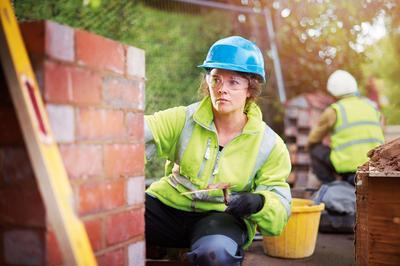 female bricklayer