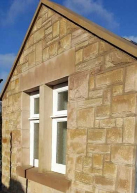 Our client requested that we build the dormer in Derbyshire stone to match the rest of the house  Project image
