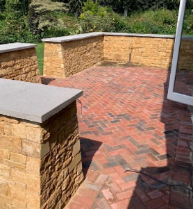 Drystone walking and brick paving Project image