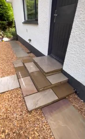 Outdoor complete renovation and driveway, stairs disability access Project image