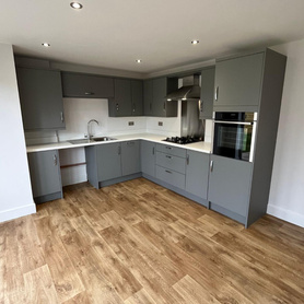 The Canterbury 3 Bed Semi Kitchen shown here with the Urban Cobble grey kitchen Project image